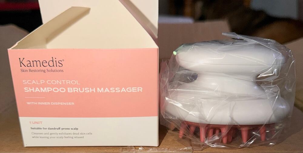 Scalp Massager with Squeeze shampoo dispenser